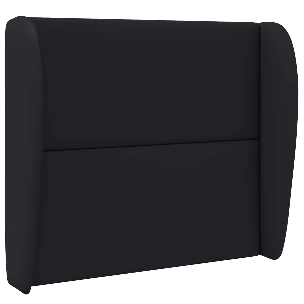 Headboard Wave Ear Modern Black 80 x 23 x 6 cm Soft Touch PVC and Foam