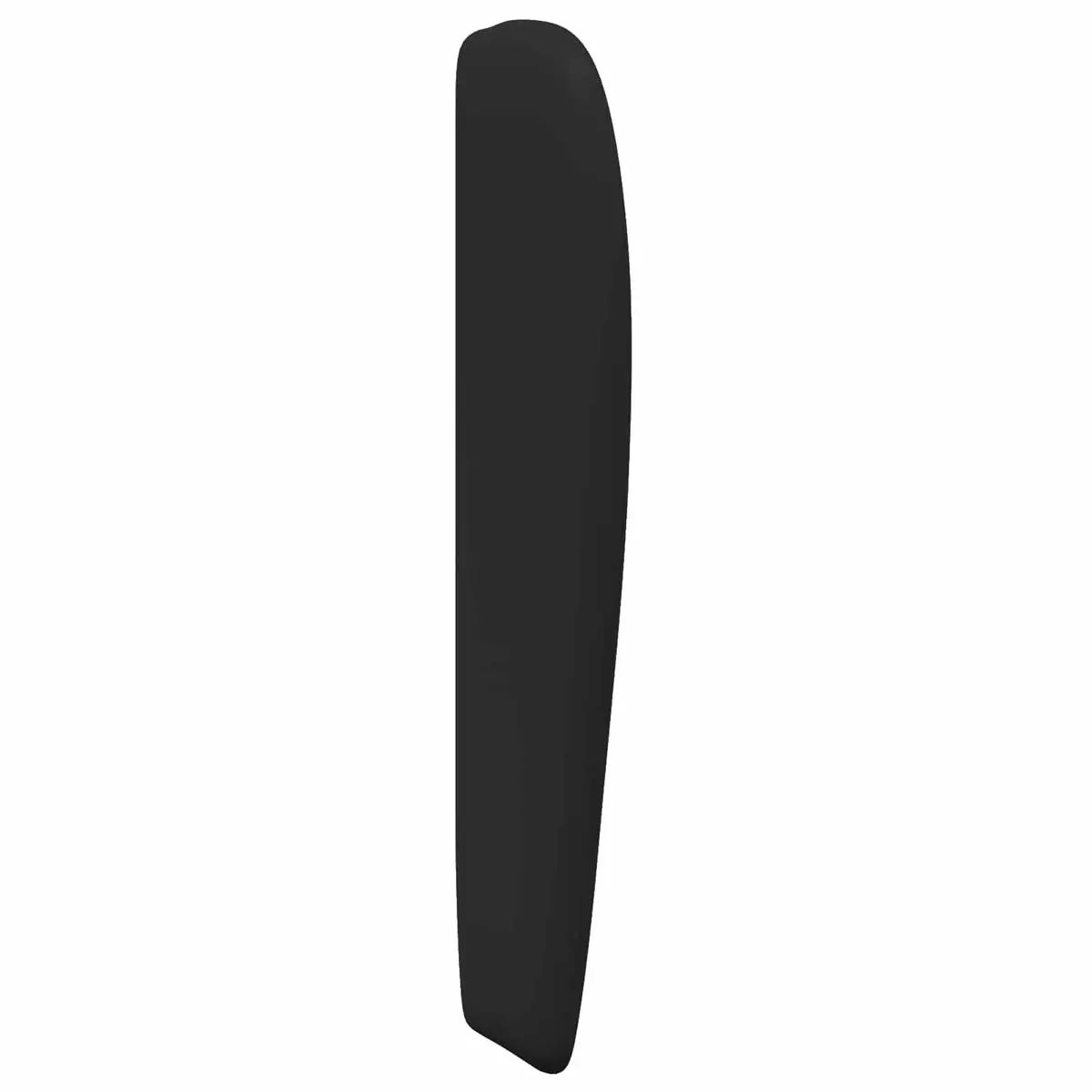 Headboard Wave Ear Modern Black 80 x 23 x 6 cm Soft Touch PVC and Foam