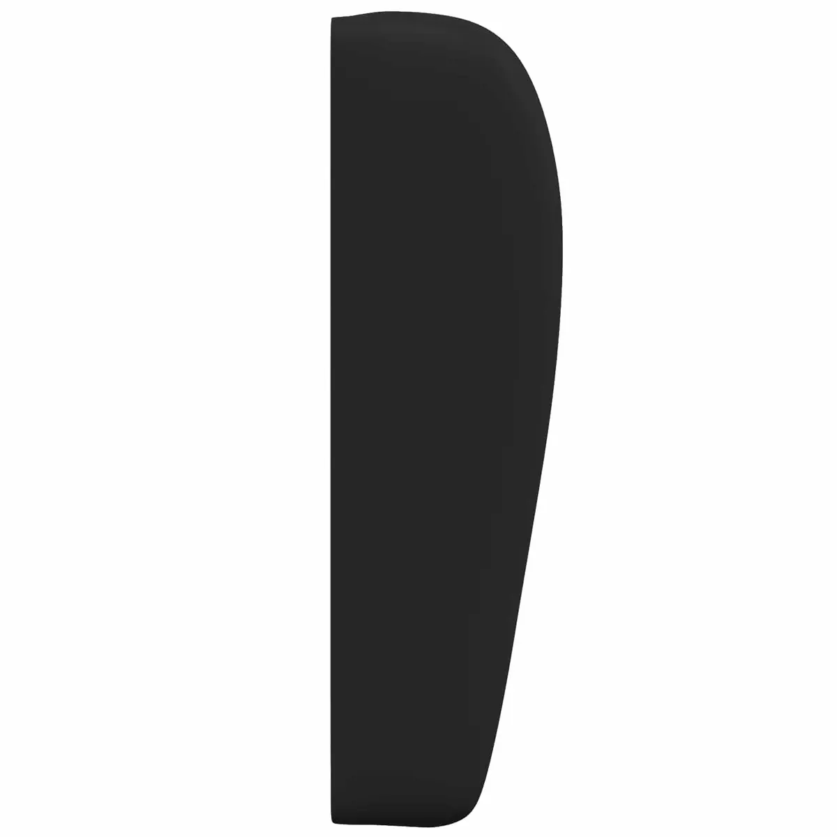 Headboard Wave Ear Modern Black 80 x 23 x 6 cm Soft Touch PVC and Foam