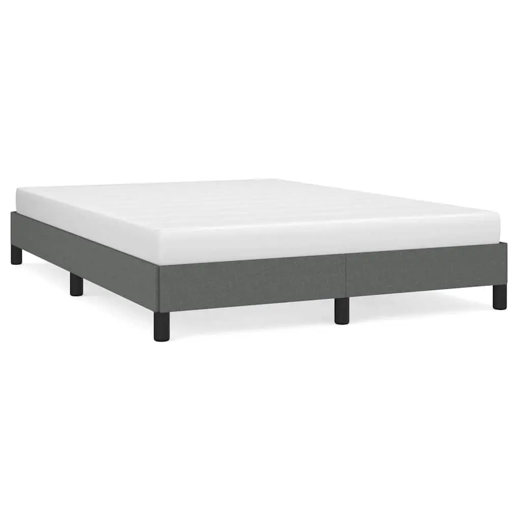 Queen Bed Frame Grey Fabric 152x203 cm Upholstered Platform