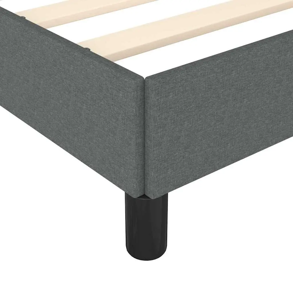 Queen Bed Frame Grey Fabric 152x203 cm Upholstered Platform
