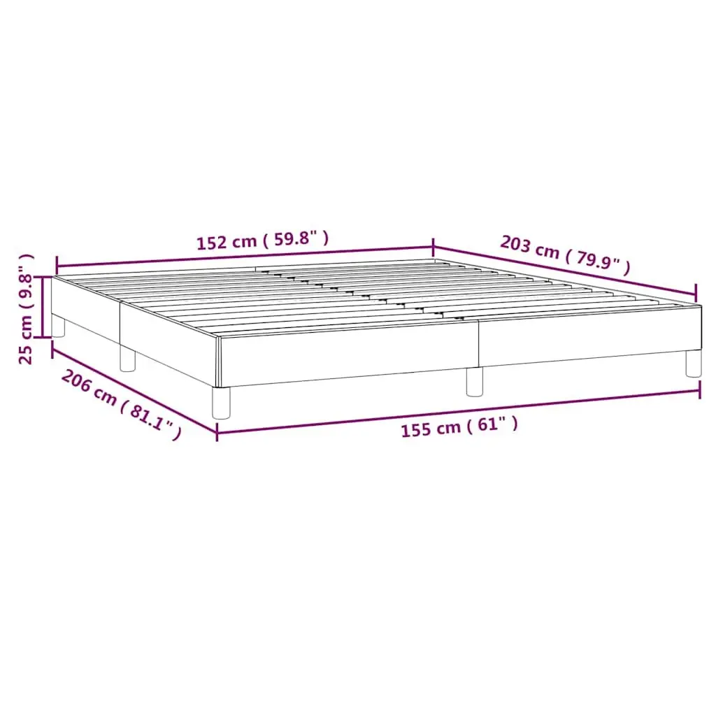 Black Fabric Queen Bed Frame 152x203 cm