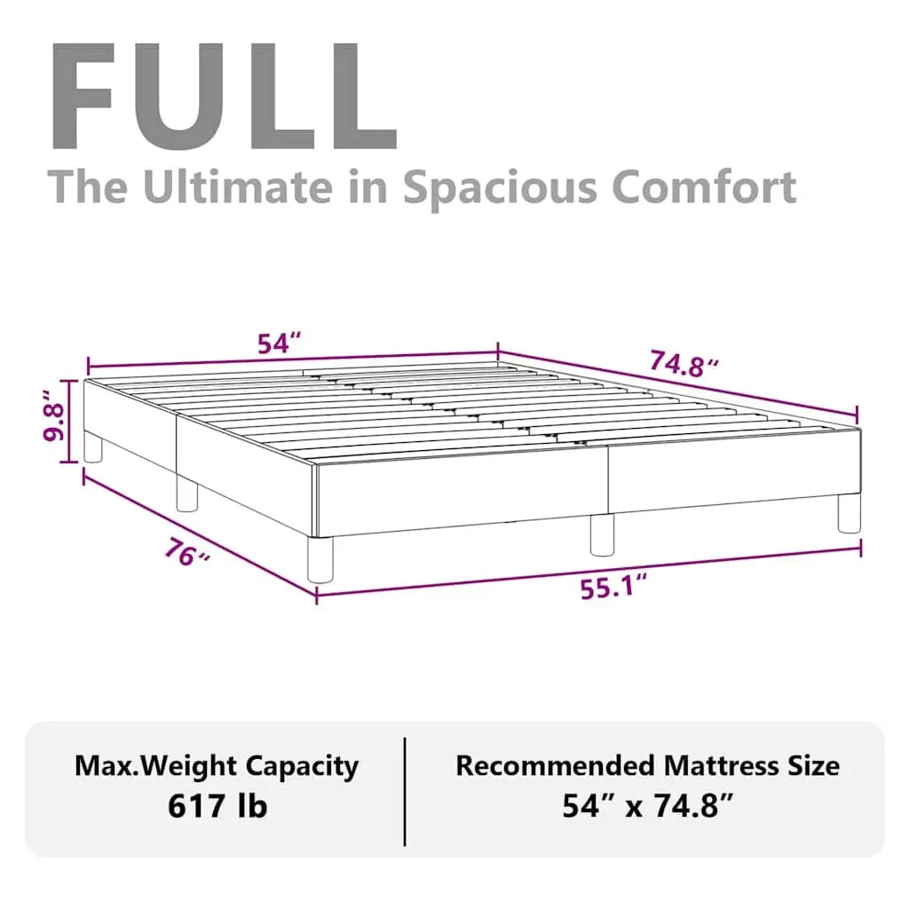 Double Bed Frame Black 137x187 cm Faux Leather