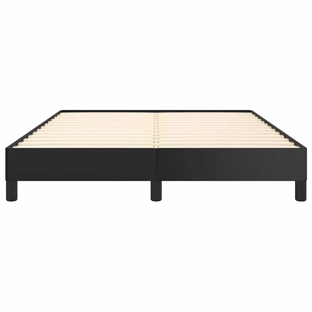 Double Bed Frame Black 137x187 cm Faux Leather
