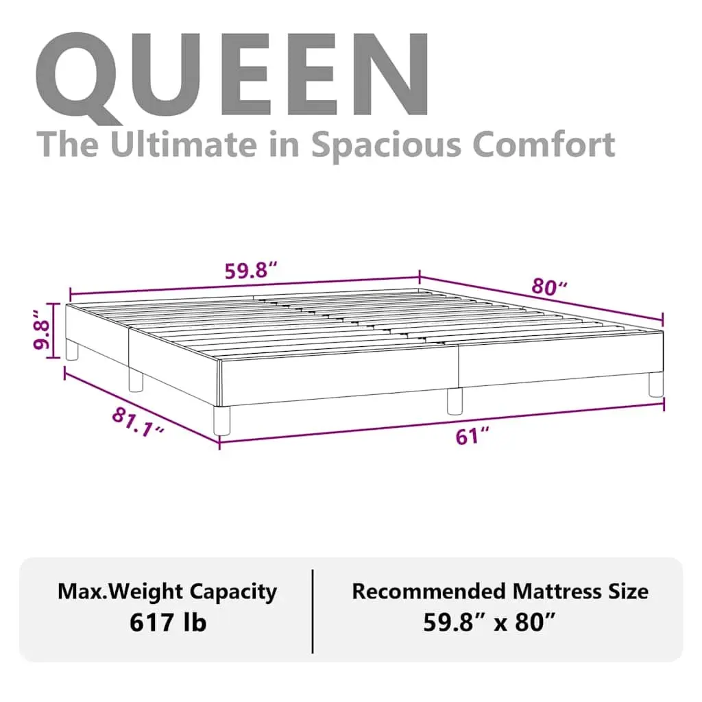 Black Faux Leather Queen Bed Frame 152x203cm