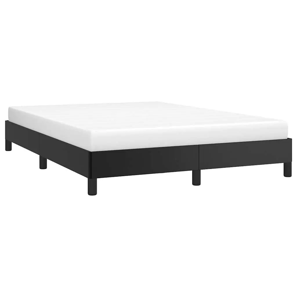 Black Faux Leather Queen Bed Frame 152x203cm