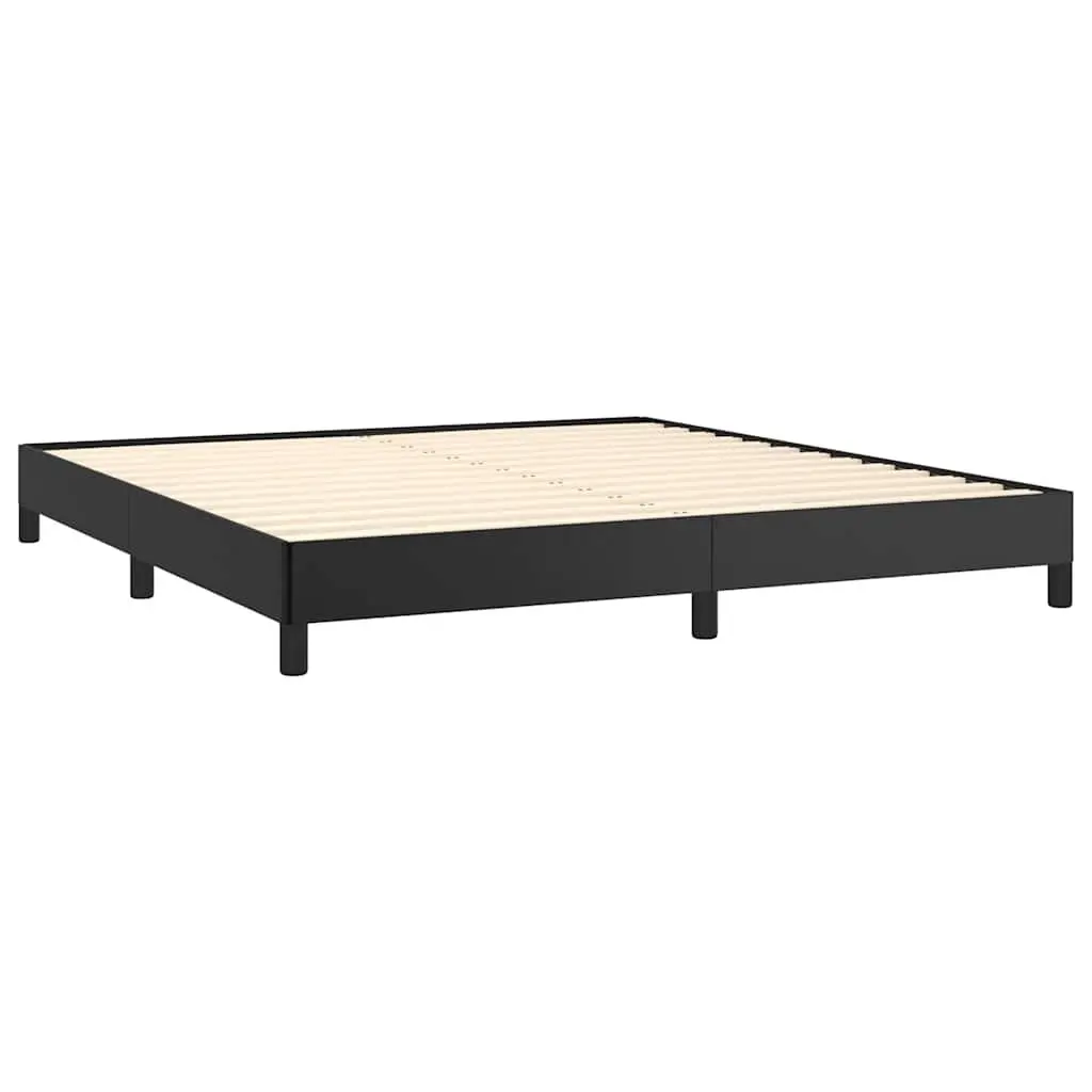 Black Faux Leather Queen Bed Frame 152x203cm