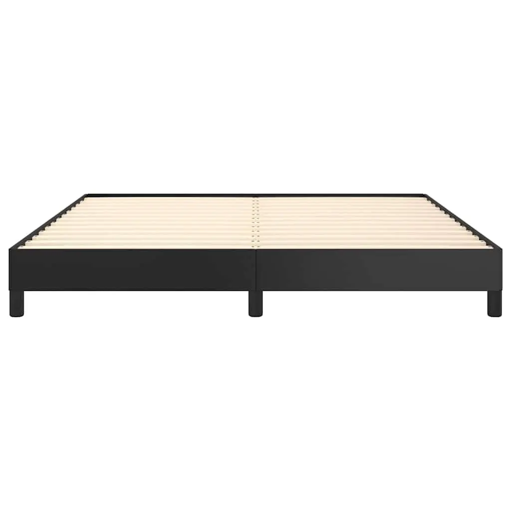 Black Faux Leather Queen Bed Frame 152x203cm