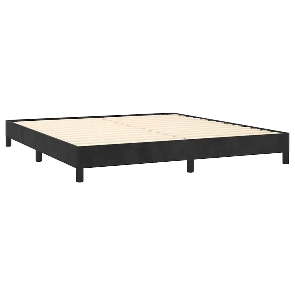 Black Velvet Queen Bed Frame 152x203 cm
