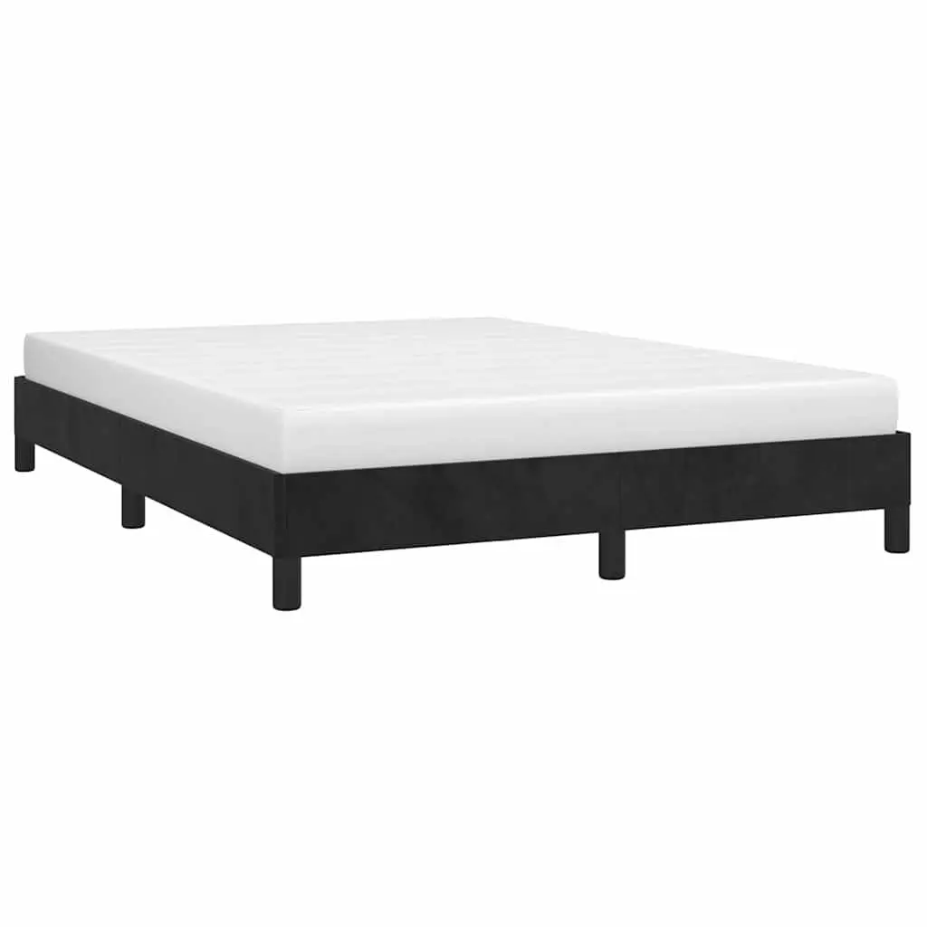 Black Velvet Queen Bed Frame 152x203 cm