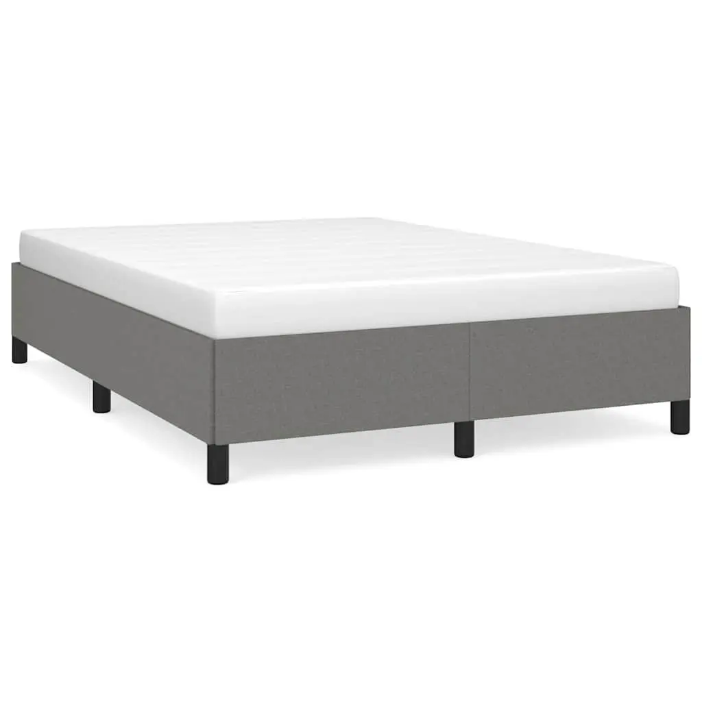 Grey Fabric Double Bed Frame 137x187cm for Comfort