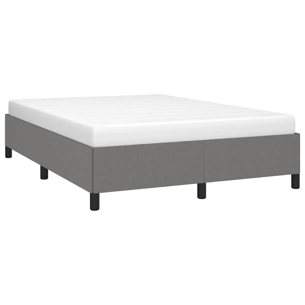 Grey Fabric Double Bed Frame 137x187cm for Comfort