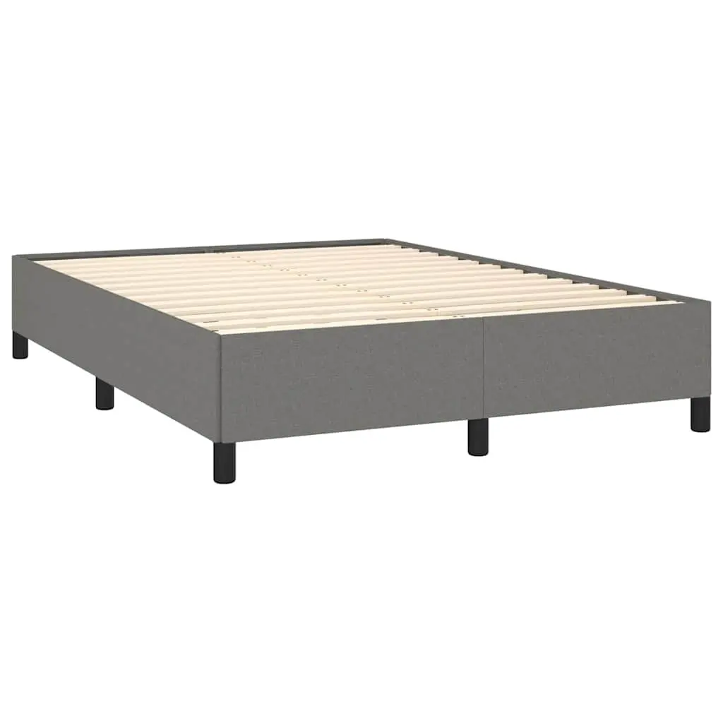 Grey Fabric Double Bed Frame 137x187cm for Comfort