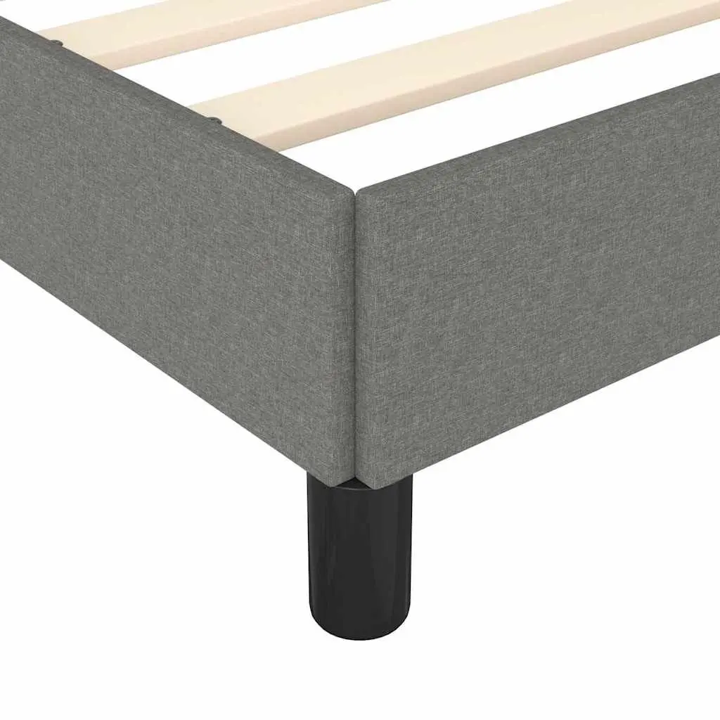 Grey Fabric King Single Bed Frame with Sturdy Legs