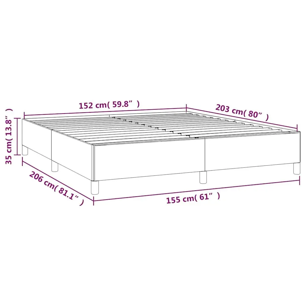 Queen Bed Frame in Black Faux Leather