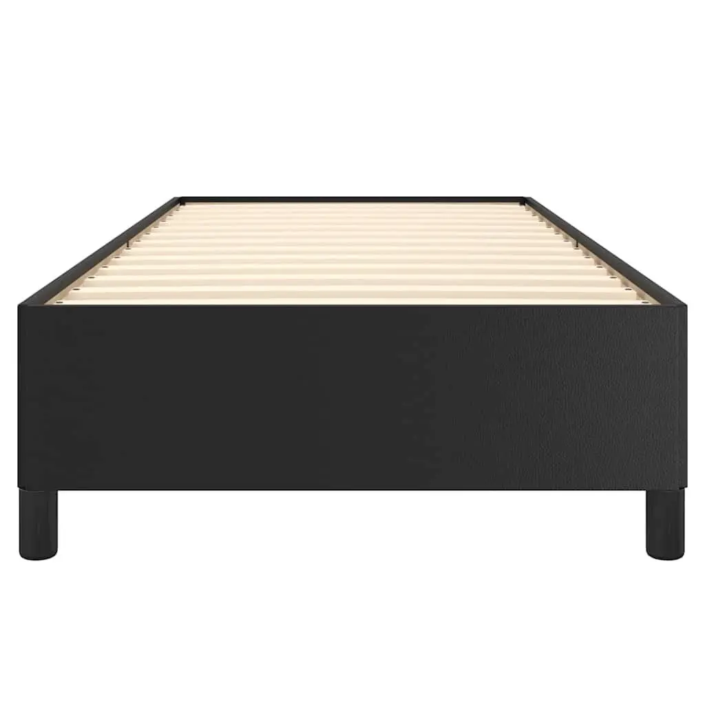 King Single Bed Frame in Black Faux Leather