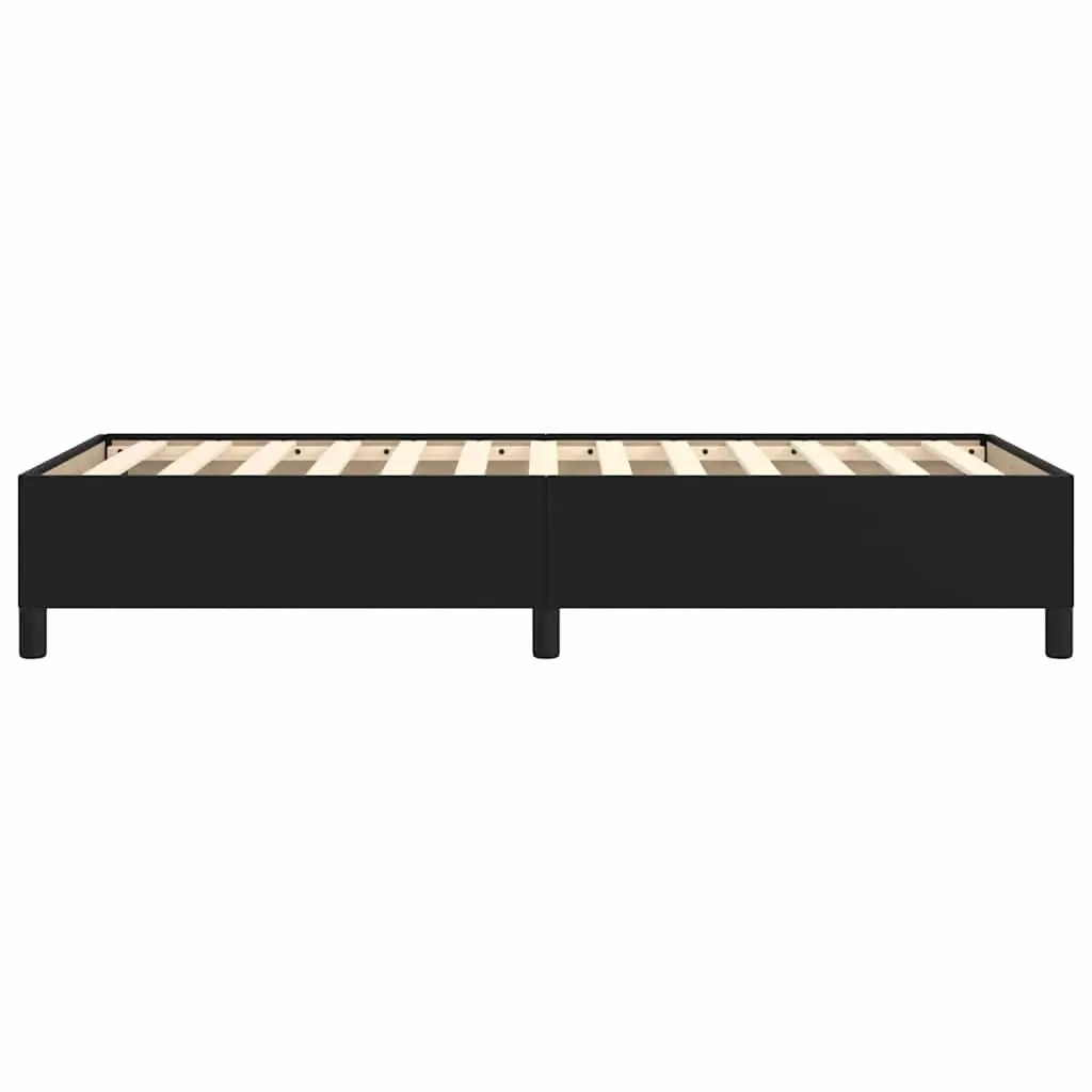 King Single Bed Frame in Black Faux Leather