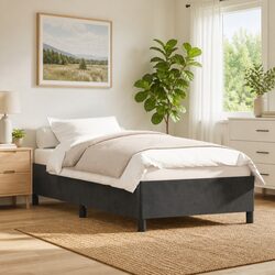 Grey Velvet King Single Bed Frame for Cozy Bedrooms