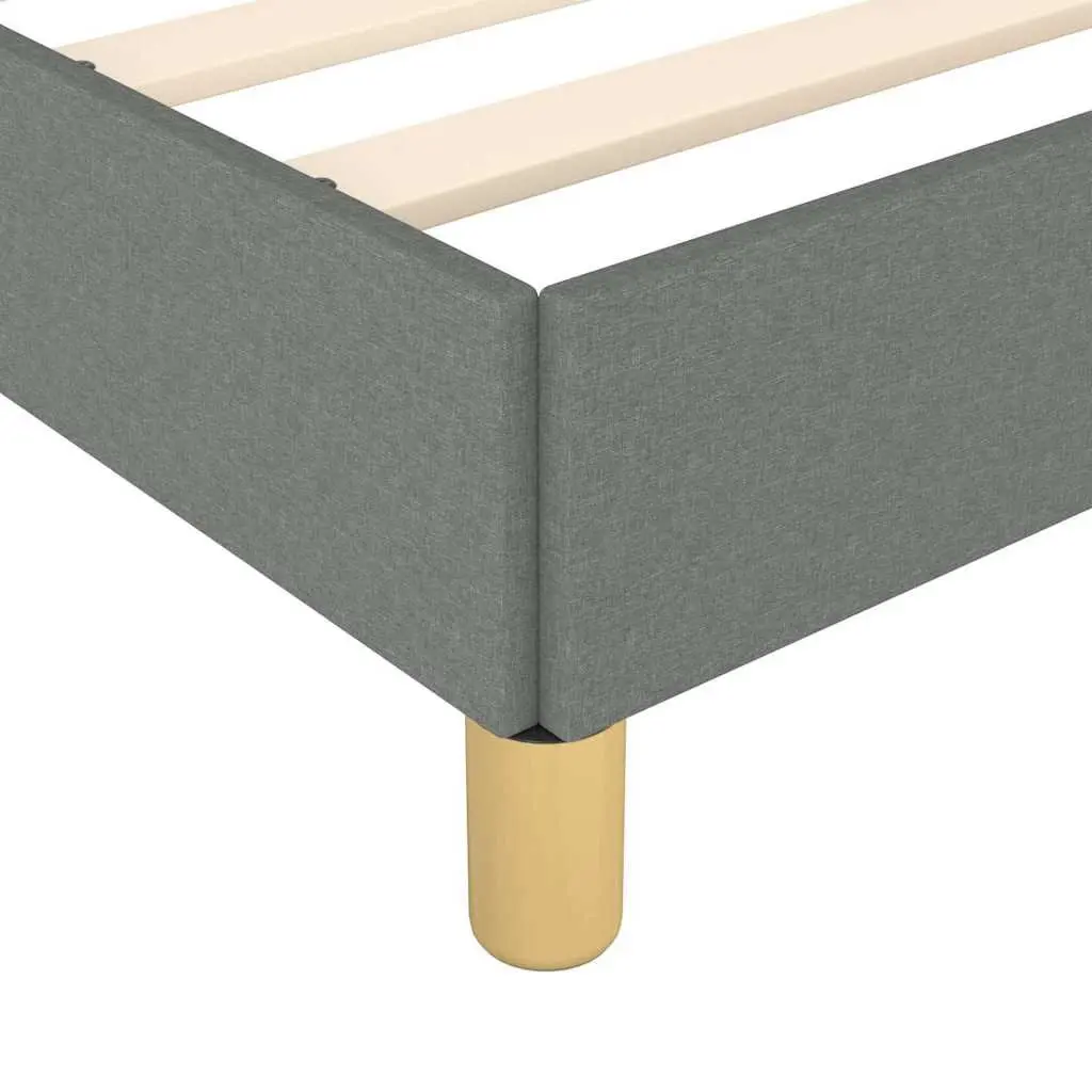 Grey Fabric Double Bed Frame with Headboard