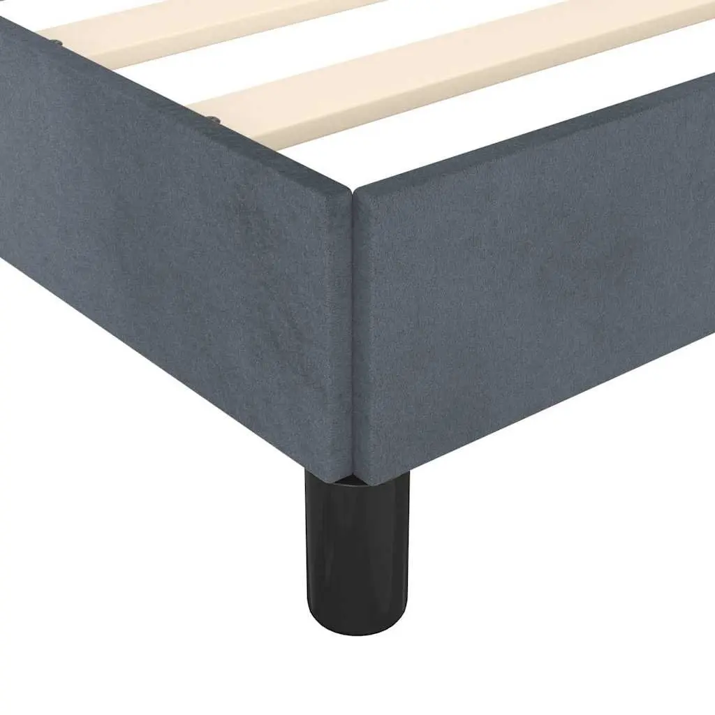 Grey Velvet Queen Bed Frame with Headboard