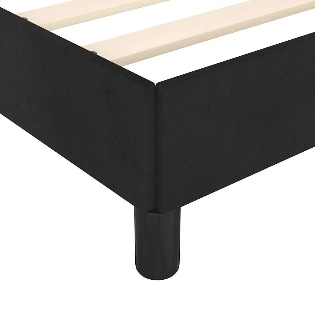 Queen Bed Frame with Black Velvet Headboard