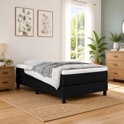 Medium Black Pocket Spring Bed Mattress 90x190x20cm