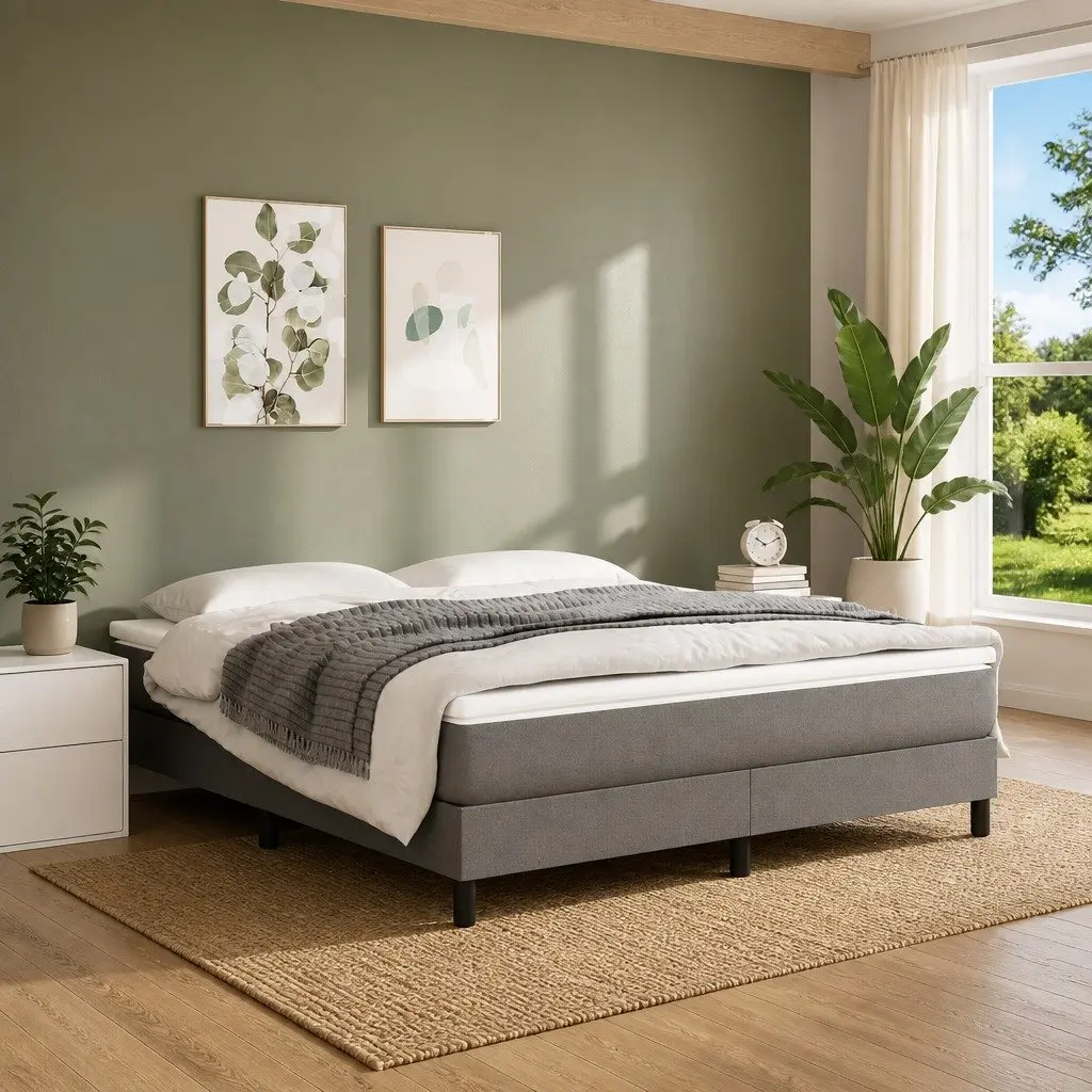 Queen Pocket Spring Bed Mattress in Grey
