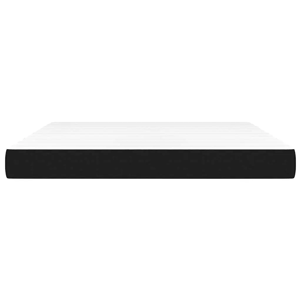 Queen Size Medium Firm Pocket Spring Mattress Black 153x203x20cm