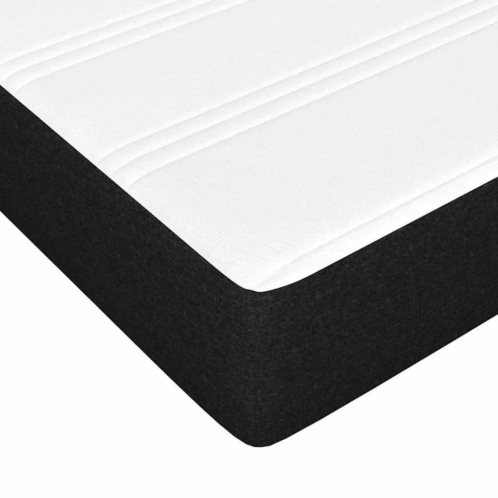Queen Size Medium Firm Pocket Spring Mattress Black 153x203x20cm