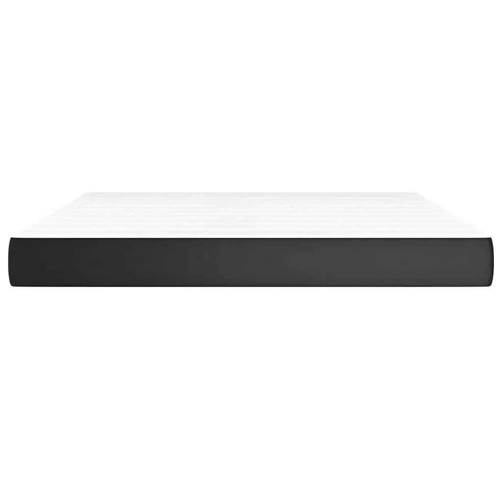 Queen Pocket Spring Bed Mattress 152x203cm Medium Firmness Black Faux Leather