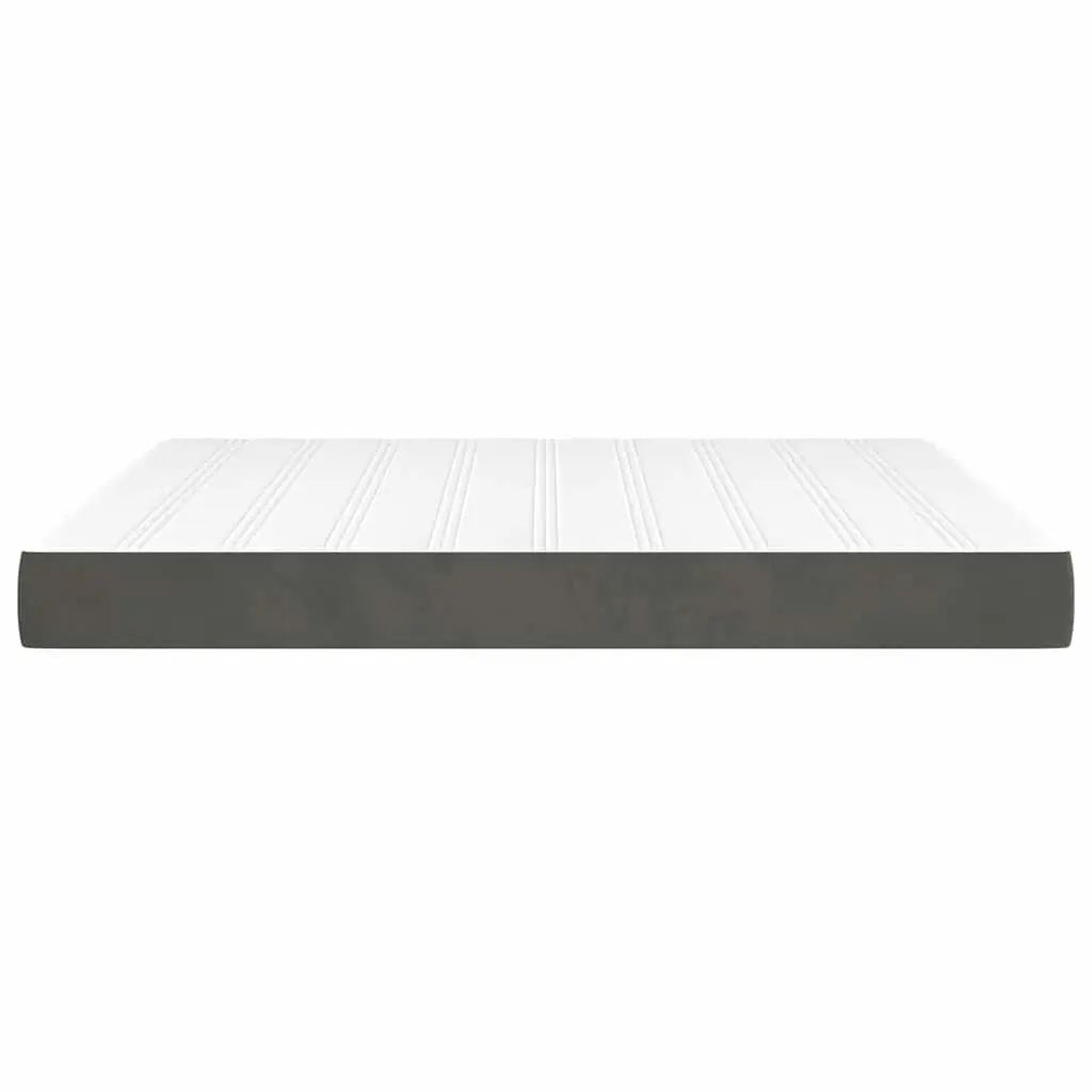 Queen Medium Firm Pocket Spring Mattress in Grey Velvet