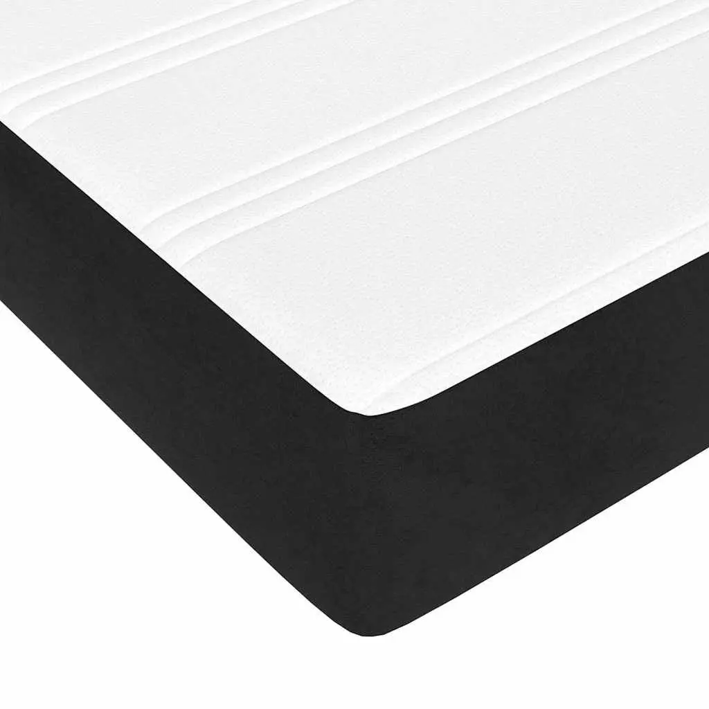 Queen Size Mattress Pocket Spring Medium Firm Black Velvet 153x203x20cm