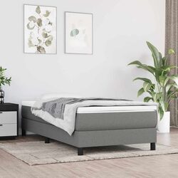 Pocket Spring Bed Mattress Super Single Medium-Firm Support Grey 107x203x20cm