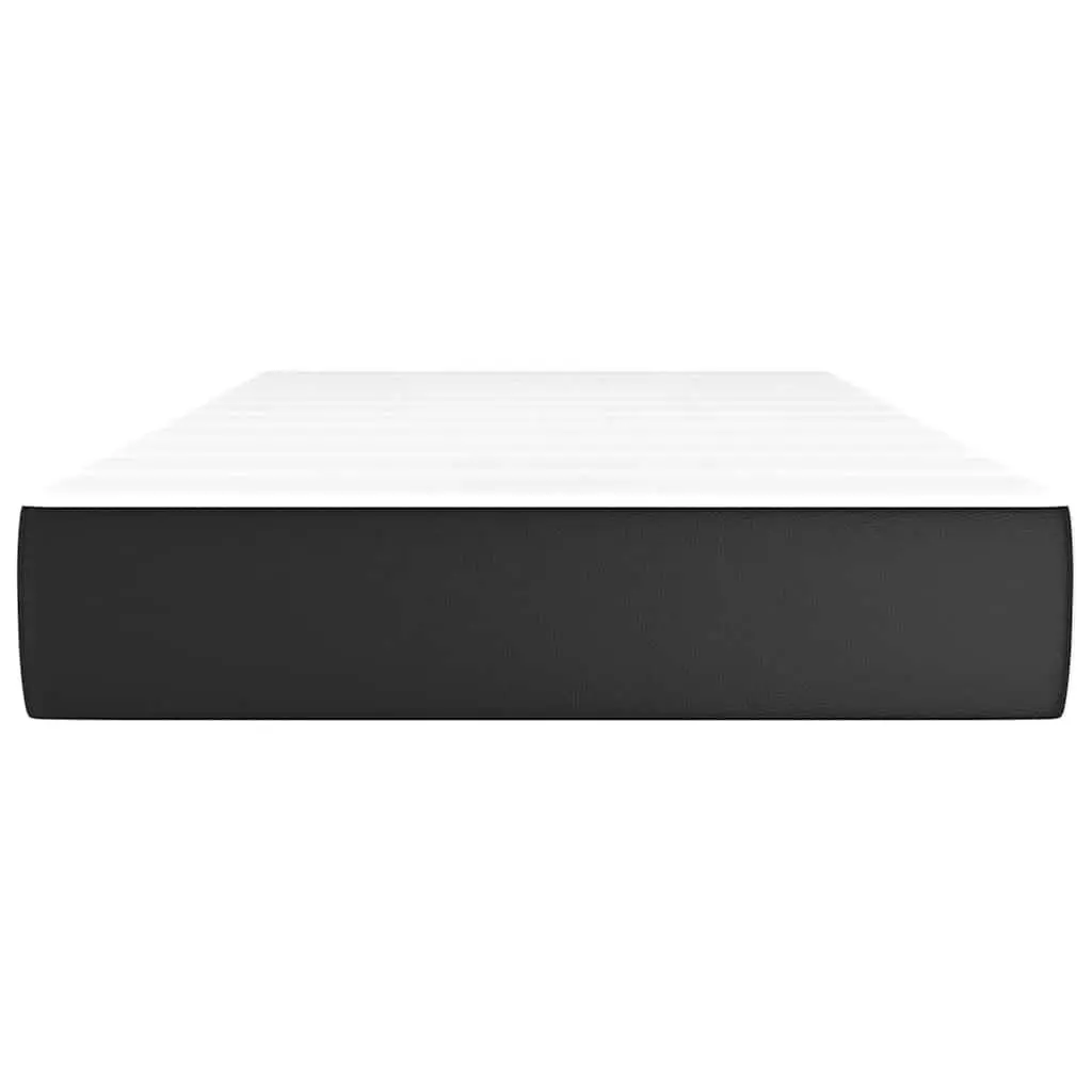 Super Single Pocket Spring Mattress in Black Faux Leather