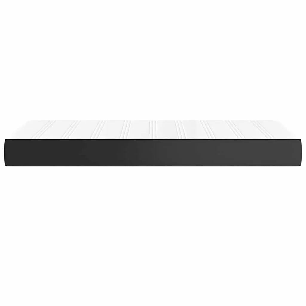 Super Single Pocket Spring Mattress in Black Faux Leather