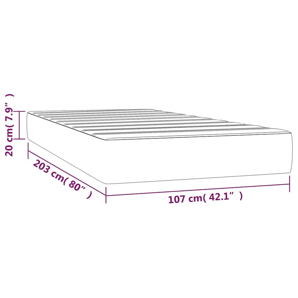 Super Single Pocket Spring Mattress in Black Faux Leather