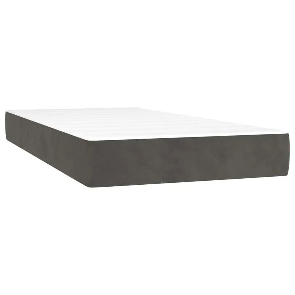 Medium-Firm Pocket Spring Mattress in Grey Velvet