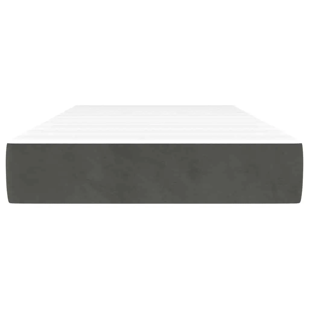 Medium-Firm Pocket Spring Mattress in Grey Velvet