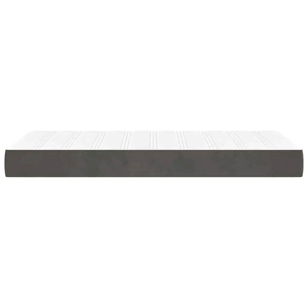 Medium-Firm Pocket Spring Mattress in Grey Velvet