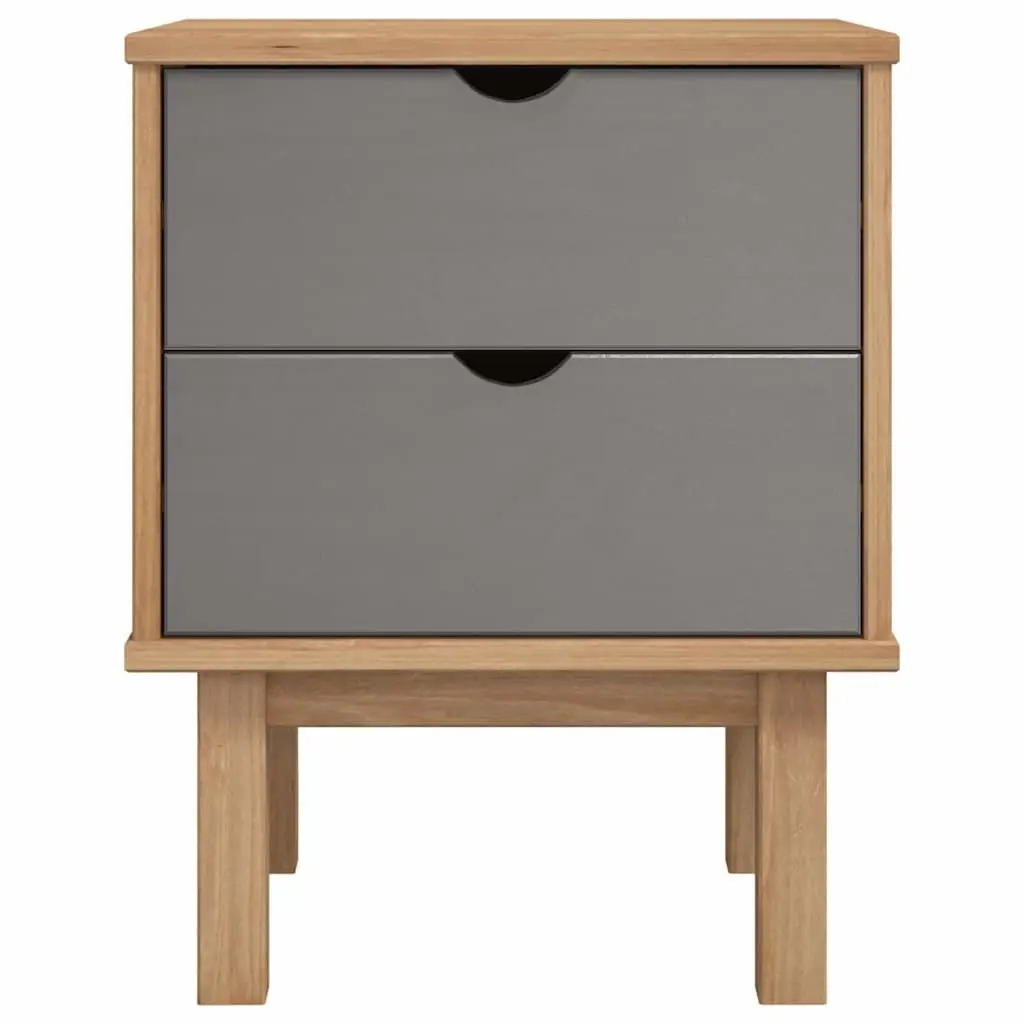 Scandinavian Style Solid Pine Nightstand with Drawers