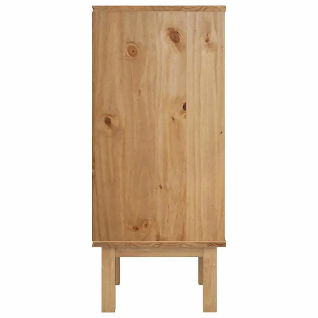 Drawer Cabinet Chest of Drawers Scandinavian Style 45x39x90cm Solid Pine Wood Brown White 4 Drawer