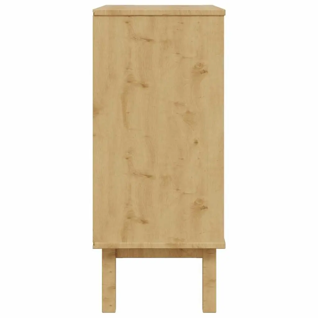Solid Pine Wood Chest of Drawers Brown and White 76.5x39.5x90cm Scandinavian Style Four Drawer Storage Cabinet