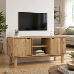 Scandinavian Wooden TV Cabinet with Ample Storage