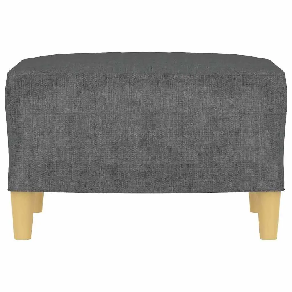 Dark Grey Fabric Footstool 60x50x41 cm