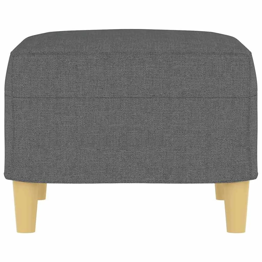 Dark Grey Fabric Footstool 60x50x41 cm