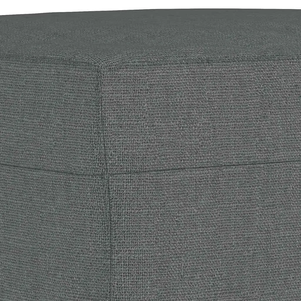 Dark Grey Fabric Footstool 60x50x41 cm