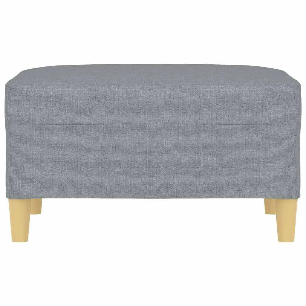 Footstool Light Grey 70x55x41cm Modern Fabric Ottoman