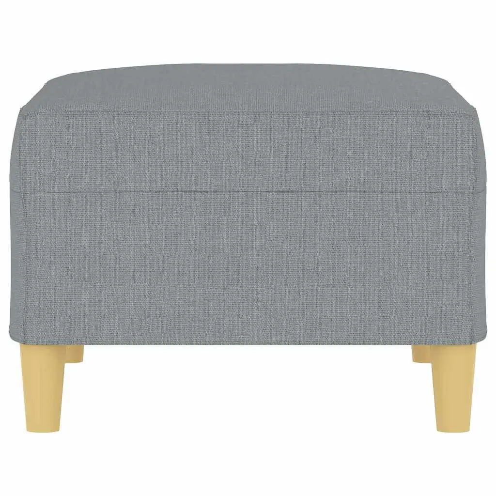 Footstool Light Grey 70x55x41cm Modern Fabric Ottoman
