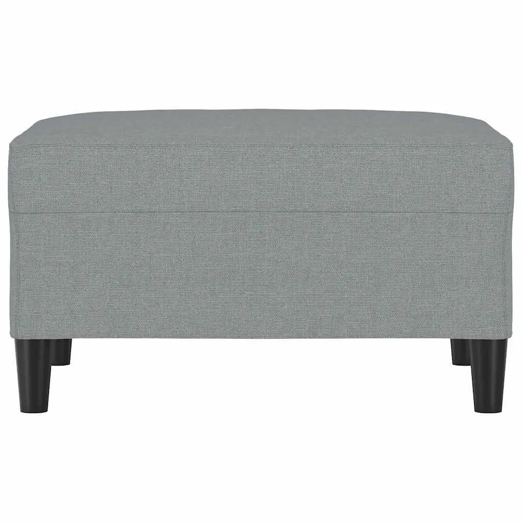 Footstool Grey Compact 70x55x41cm Fabric Plywood Resting Stool Living Room Furniture