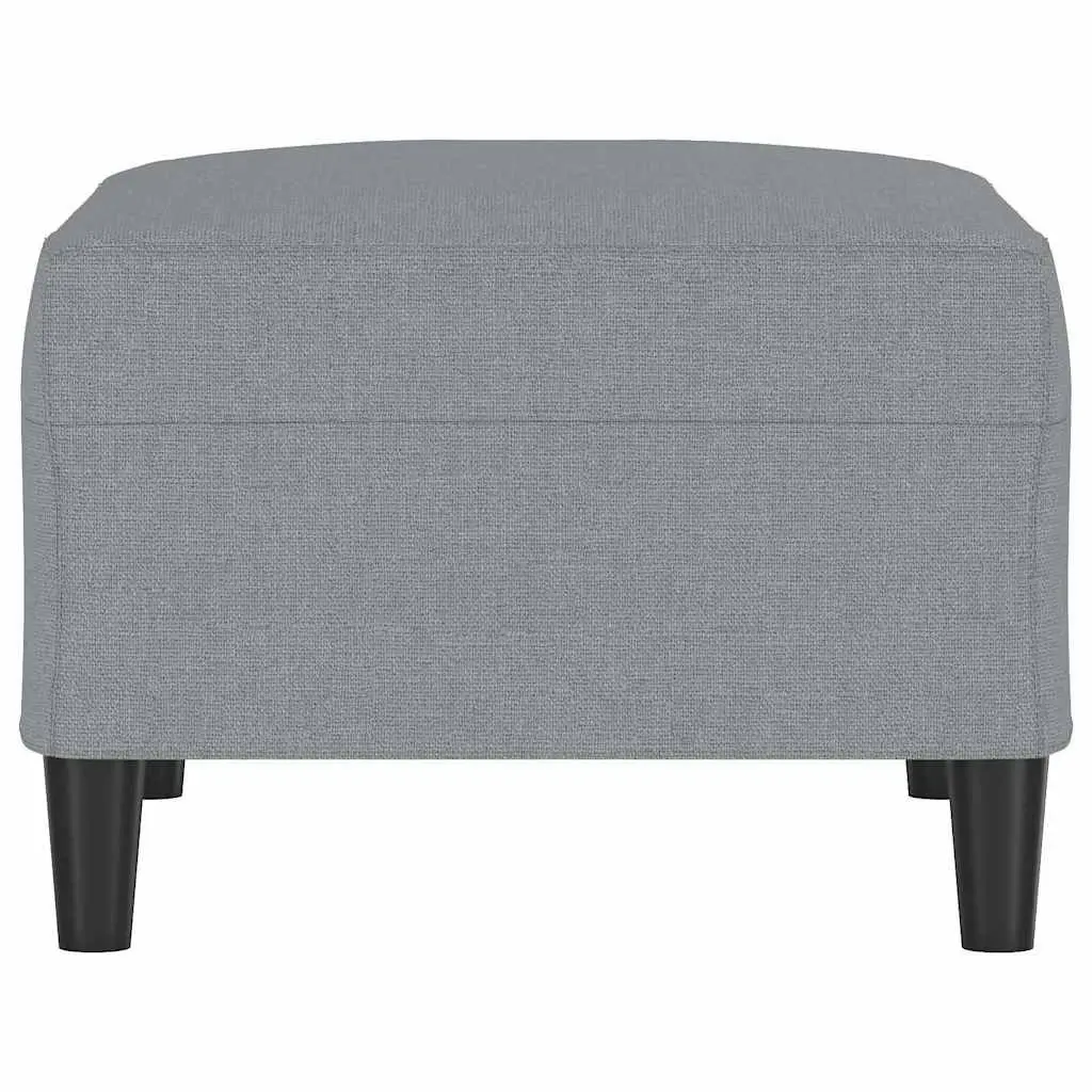 Footstool Grey Compact 70x55x41cm Fabric Plywood Resting Stool Living Room Furniture